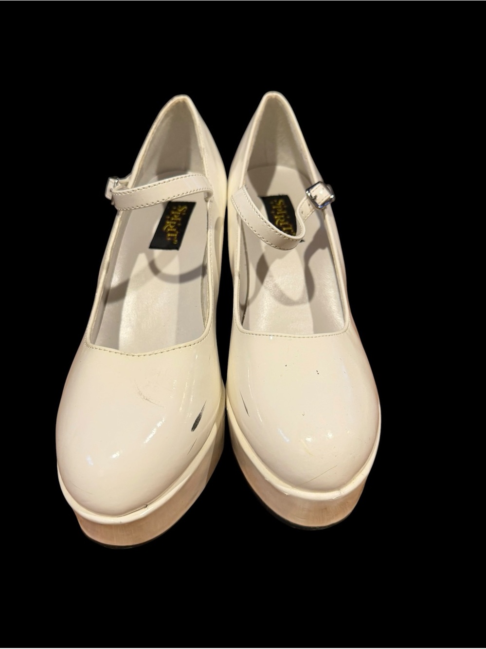 SPIRIT white platform Maryjane chunky heels women’s 9 Halloween costume shoes - Picture 6 of 6